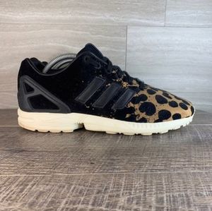 Women's Adidas ZX Flux Sneaker Leopard Splatter Torsion